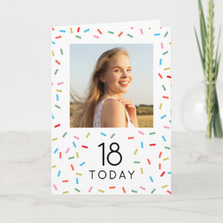 Any Age Custom Photo and Text, Birthday Card