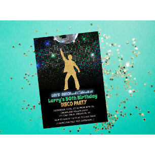 ANY AGE - Disco Birthday Party Invitation