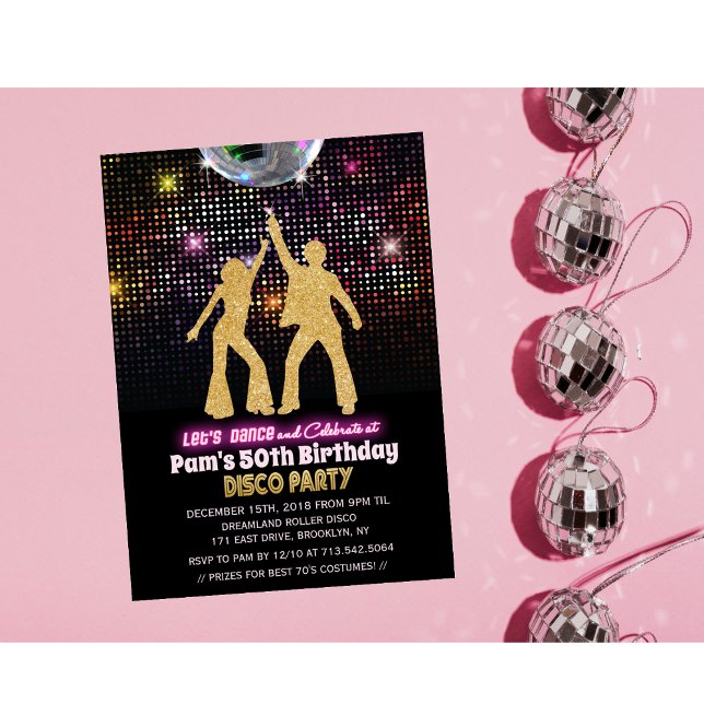 ANY AGE - Disco Birthday Party Invitation (Creator Uploaded)
