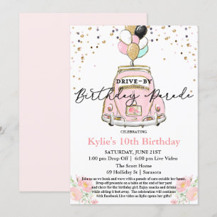 ANY AGE - Drive By Birthday Party Invitation