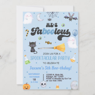 ANY AGE fa-boo-lous Halloween boy boo-thday invite
