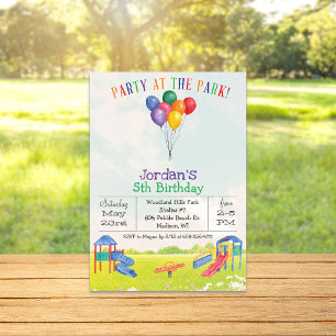 ANY AGE /GENDER Park Playground Invitation