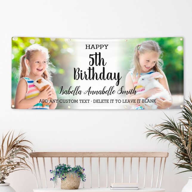 Any Age Girl Birthday Party Kids Photo Collage Banner (Any Age Girl Birthday Party Kids Photo Collage Banner
)