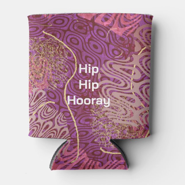 Any Age Hip Hip Hooray Party Can Cooler (Front)