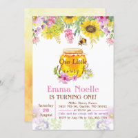 ANY AGE - Honey Bumble Bee Birthday Invitation