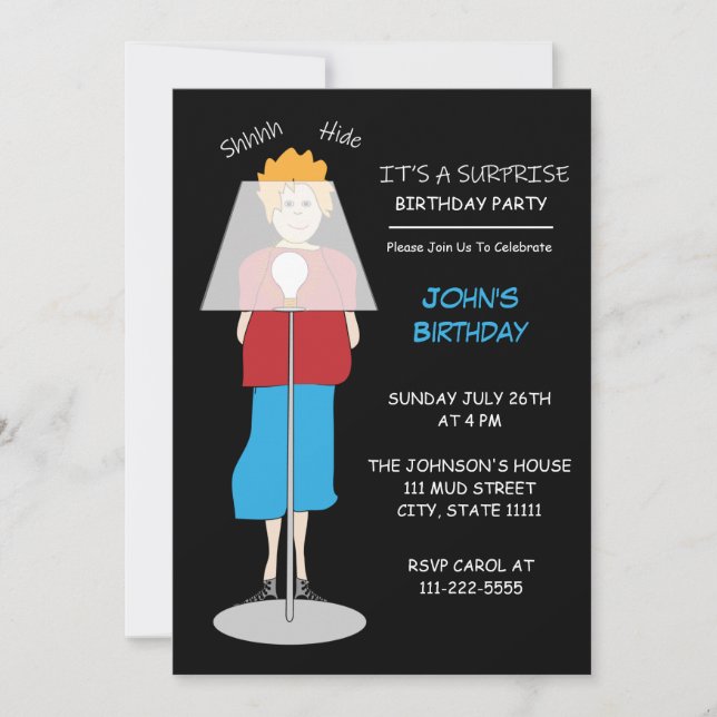 Any Age Humourous Surprise Birthday Invitation (Front)