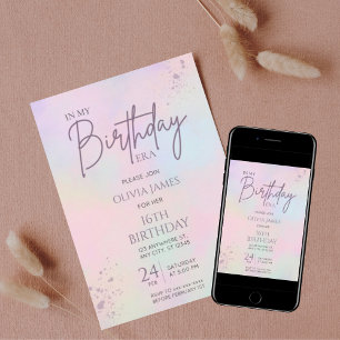 Any age in my birthday era girl birthday invitation