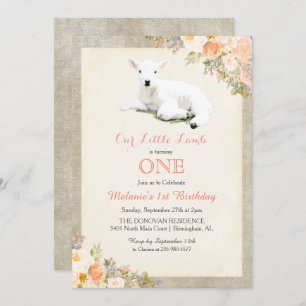 ANY AGE - Little Lamb Birthday Invitation
