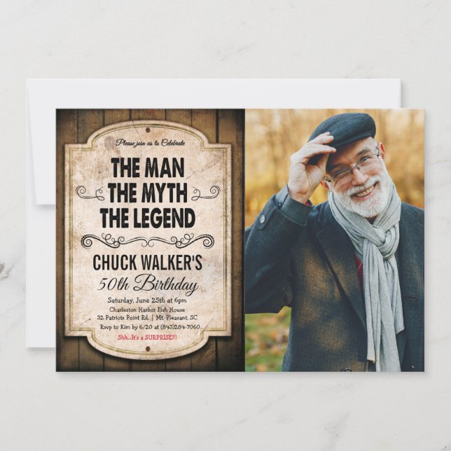 ANY AGE - Male Fishing Birthday Invitation (Front)