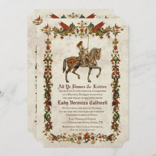 ANY AGE - Mediaeval Renaissance Birthday Invitatio Invitation