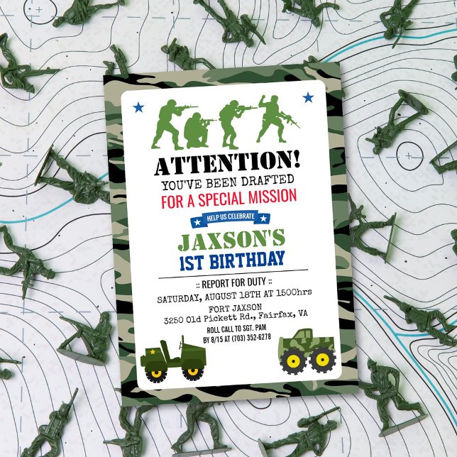 ANY AGE - Military Birthday Invitation (Creator Uploaded)
