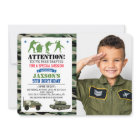 ANY AGE - Military Birthday Photo Invitation