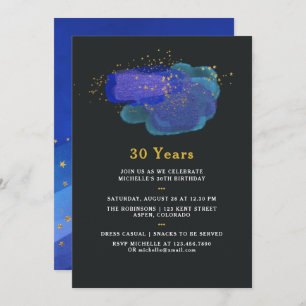 Any Age Night Sky Space Stars Fantasy Birthday Invitation