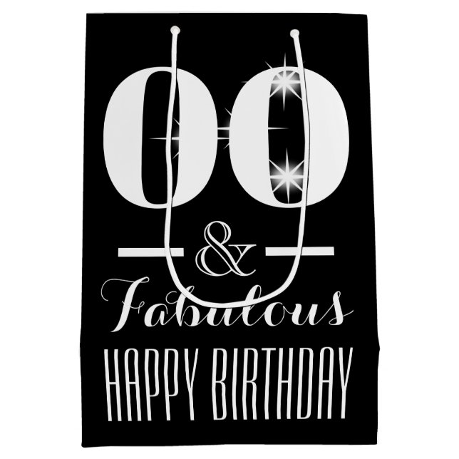 Any age | PERSONALISE colour Medium Gift Bag (Back)