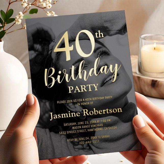 Any Age Photo Birthday Party Gold (Creator Uploaded)