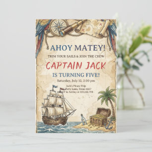 ANY AGE - Pirate Birthday Party Invitation
