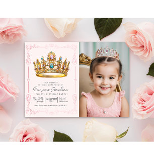 ANY AGE - Princess Crown Fairytale Birthday Invitation