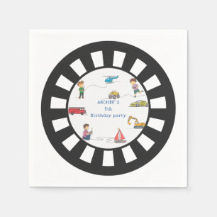 Any Age Remote Control RC Car Motor Kids Birthday Napkin