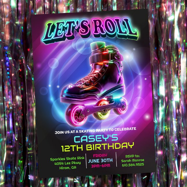 ANY AGE - Roller Skate Birthday Invitation (Creator Uploaded)