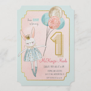 ANY AGE - Some Bunny Birthday Invitation