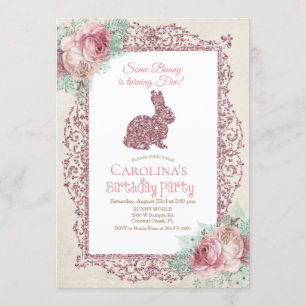 ANY AGE - Some Bunny First Birthday Invitation
