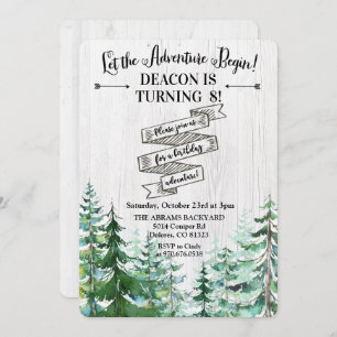 ANY AGE - The Adventure Begins Birthday Invitation