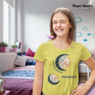 Any Age Vintage Celestial Pajama Birthday Yellow T-Shirt