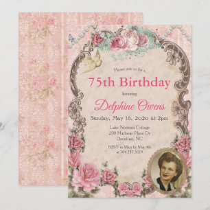 ANY AGE - Vintage Victorian Birthday Invitation