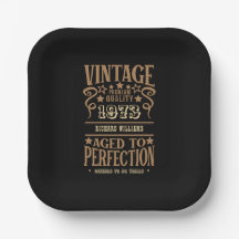 Any Age Vintage Whiskey Label Black Birthday Party