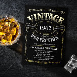 Any Age Vintage Whiskey Themed Birthday<br><div class="desc">Inspired by classic whiskey label,   this black and gold fun vintage aged to perfection adult birthday invitation is great for 30th,  40th,  50th,  60th,  70th,  80th,  90th or any other age birthday party,  surprise party,  or any other occasion! Custom it with  your own text and party information.</div>