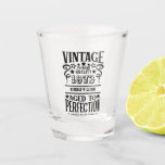 Any Age Vintage Whiskey Themed Birthday Gift Shot Glass<br><div class="desc">Are you looking for chic and stylish birthday shot glass as a gift for a party? Check out this Any Age Vintage Whiskey Themed Birthday glass. It has a beautiful Vintage Whiskey Label Look,  with gold letters . Have a great party! With love Frankie   Marlow.</div>
