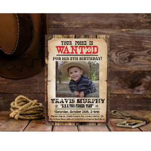 ANY AGE - Wanted Birthday Invitation