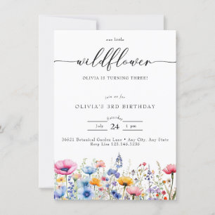 Any Age Wildflower Birthday Invitation