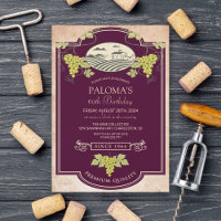 ANY AGE - Wine Label Birthday Invitation
