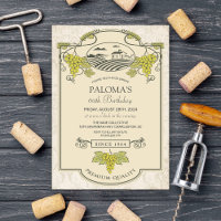 ANY AGE - Wine Label Birthday Invitation