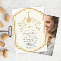 ANY AGE - Wine Label Birthday Invitation