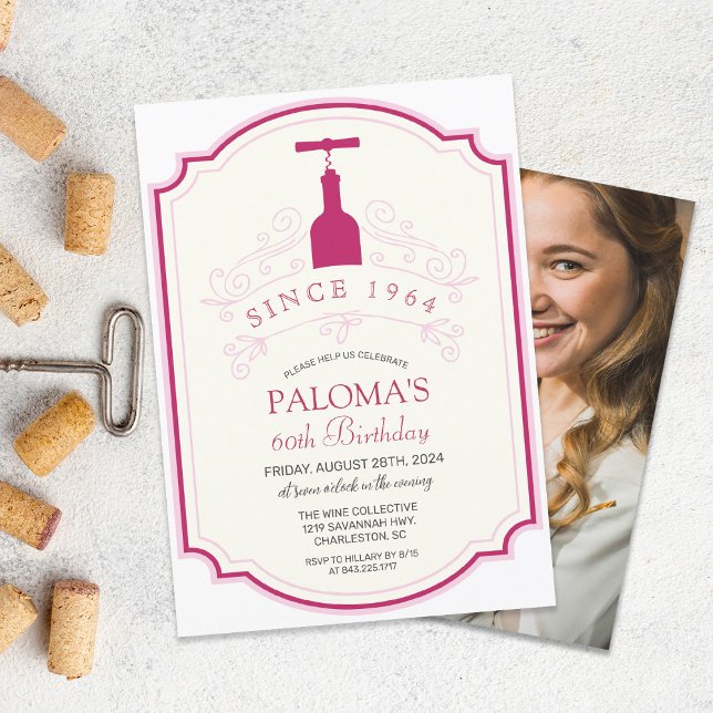 ANY AGE - Wine Label Birthday Invitation (Creator Uploaded)