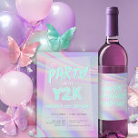 ANY AGE Y2K iridescent rainbow birthday party Invitation<br><div class="desc">Party like it's Y2K with this super cute iridescent rainbow birthday party invite! Perfect for a 21st birthday Y2K bash or any age or event, easily edit the template to suit your needs by clicking “personalise this template.” Check out the rest of EmmyINK's store for additional coordinating party supplies and...</div>