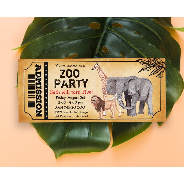 ANY AGE - Zoo Jungle Party Birthday Invitation (Creator Uploaded)