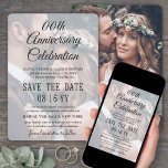 ANY Anniversary 2 Photo Elegant Script Overlay Save The Date<br><div class="desc">Announce the joyful news of your upcoming anniversary with unique custom photo overlay save the date invitations. The two photos and all wording are simple to personalise for any year wedding anniversary. Customise it for any type of marriage celebration, such as a vow renewal ceremony, sequel wedding, cocktail hour reception...</div>
