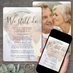 ANY Anniversary 2 Photo Overlay We Still Do Party Invitation<br><div class="desc">Invite family and friends to a simply elegant anniversary celebration with a stylish 2 photo overlay "We Still Do" invitation. All wording is simple to customise for any year wedding anniversary. It includes completely personalised information, such as marriage date, vow renewal ceremony plans, surprise party details, reception information, dress code,...</div>