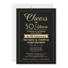 ANY Anniversary Cheers Elegant Black & Gold Photo
