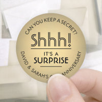 ANY Anniversary Surprise Black and Faux Gold Foil