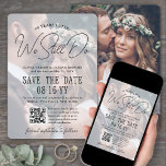 ANY Anniversary We Still Do QR Code 2 Photo Party Save The Date<br><div class="desc">Announce the joyful news of your upcoming anniversary celebration with unique custom photo overlay "We Still Do" save the date invitations. The 2 pictures, scannable QR code, and all wording on this invitation template are simple to personalise for any year wedding anniversary. Customise it for a sequel wedding, vow renewal...</div>
