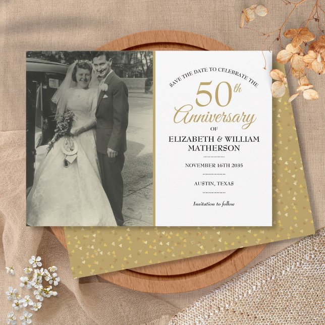 Any Anniversary Year Together Wedding Photo Save The Date (Creator Uploaded)