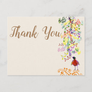 Any Background Colour A Little Birdie Told Me So Postcard