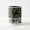 Any Birthday 16 Photo Black Gold Confetti Lights