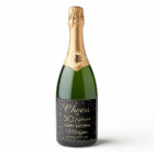 ANY Birthday Cheers Elegant Black & Gold Confetti
