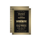 ANY Birthday Surprise Party Elegant Black and Gold