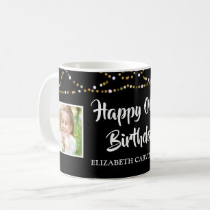 Any Birthday Then and Now Photos Personalised Coffee Mug